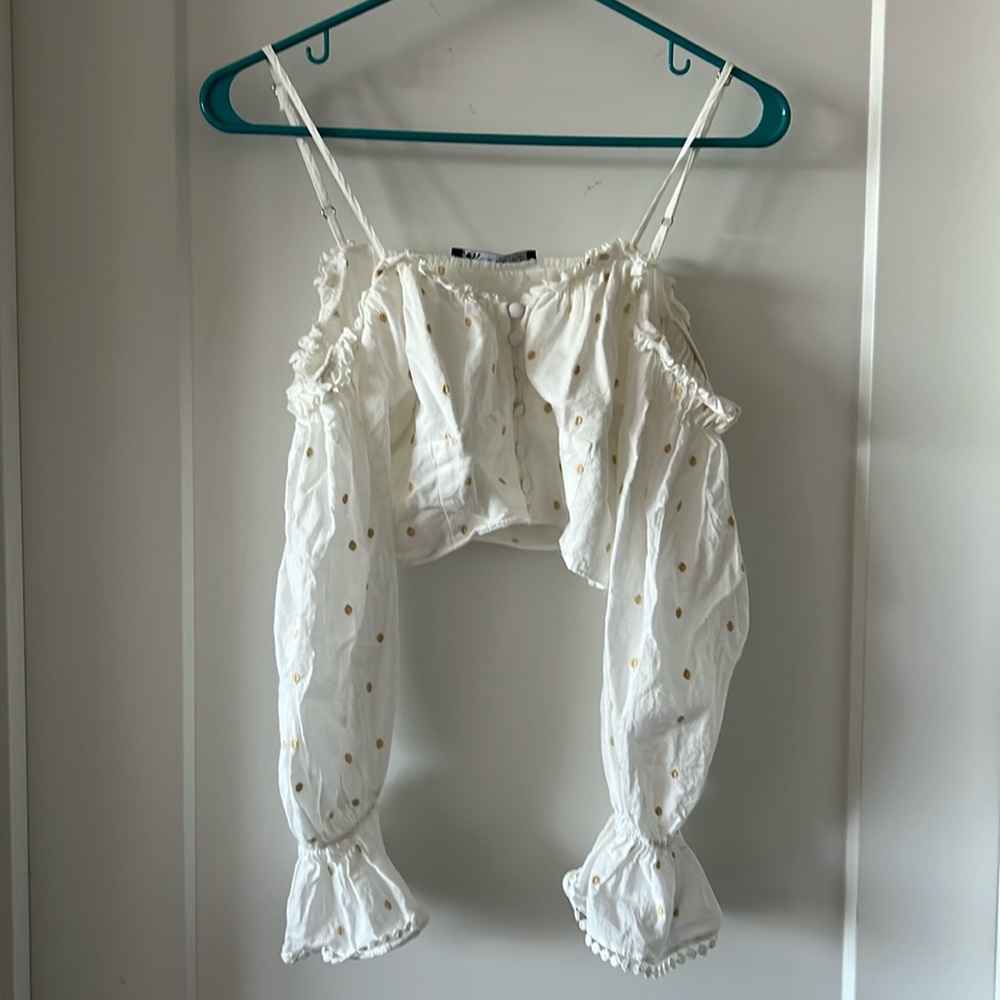 Zara off the shoulder crop top